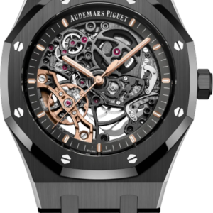 audemars piguet royal oak: double balance wheel, openworked, black